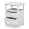 Baxton Studio Karsen ModernWhite Finished Wood 2-Drawer Nightstand 199-12246-ZORO - alternate 4